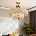 Luxury Crystal Glass Fringe Chandelier - Elegant Ceiling Light
