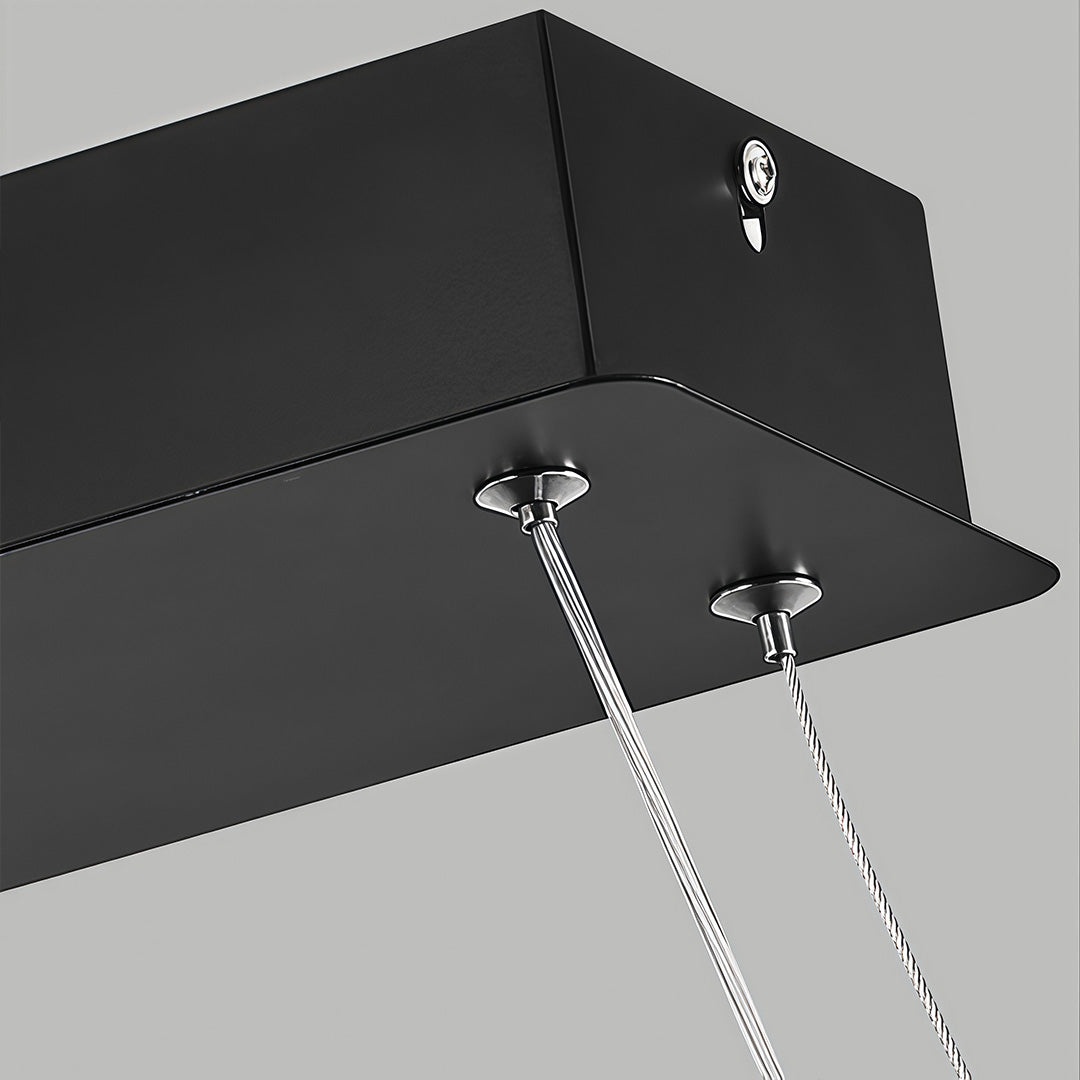 Modern Black Rectangular LED Pendant Ceiling Light