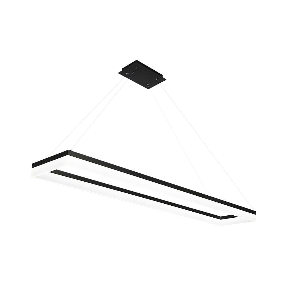 Modern Black Rectangular LED Pendant Ceiling Light