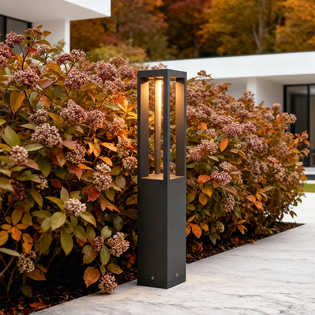 Premium Black Aluminum LED Garden Bollard Light
