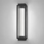 Modern Rectangular LED Outdoor Wall Light with Reeded Glass