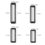 Modern Rectangular LED Outdoor Wall Light with Reeded Glass