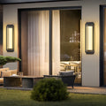 Modern Rectangular LED Outdoor Wall Light with Reeded Glass