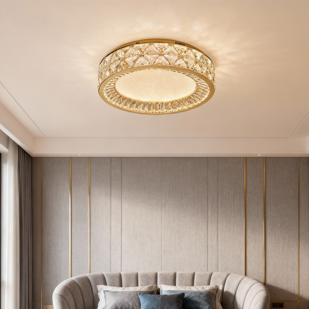 Luxury Crystal Flush Mount Ceiling Light