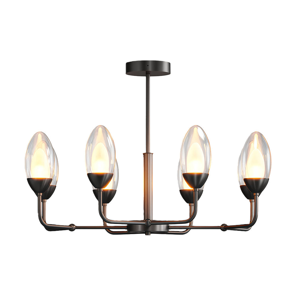 Luxury Copper Minimalist Chandelier - Modern Ceiling Light