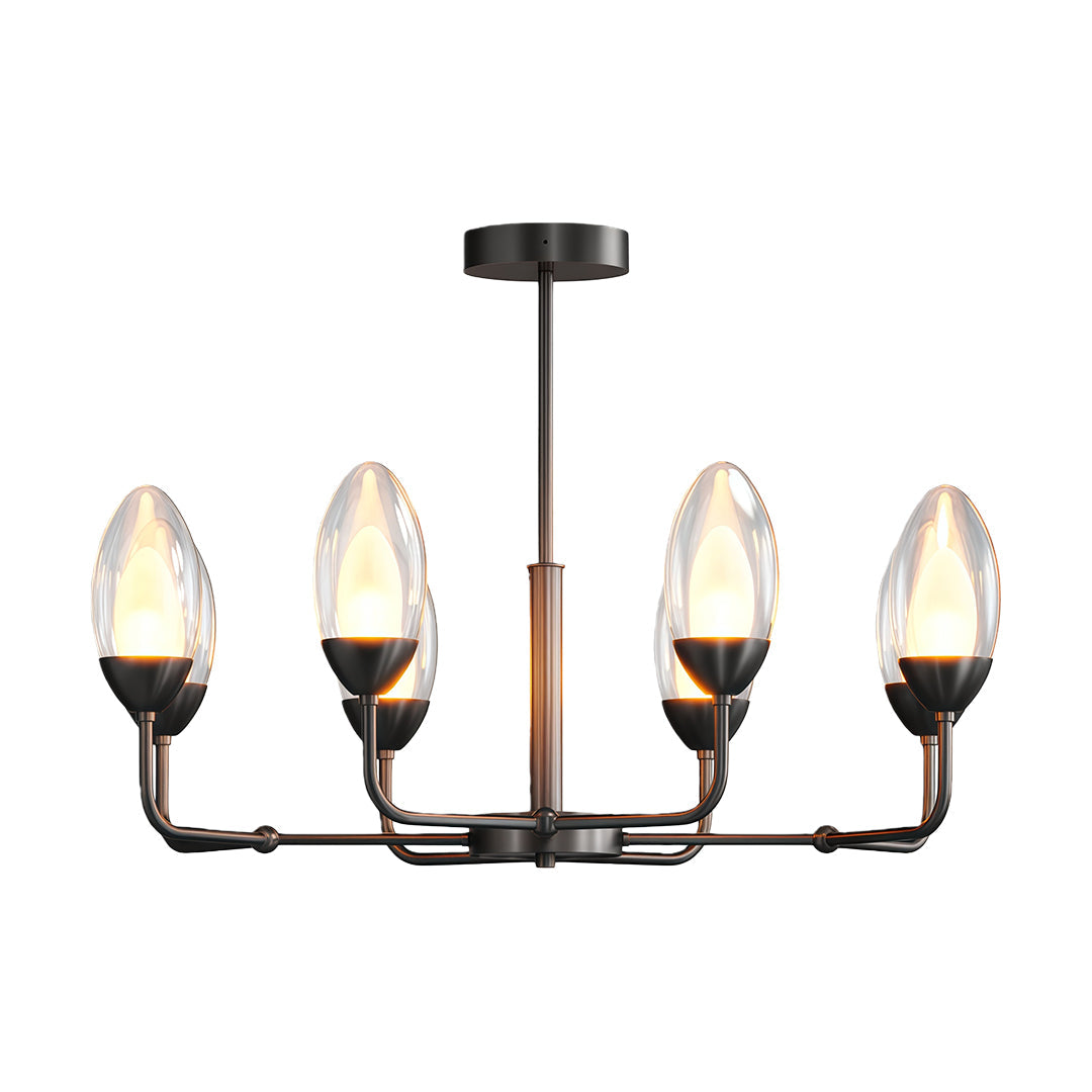 Luxury Copper Minimalist Chandelier - Modern Ceiling Light