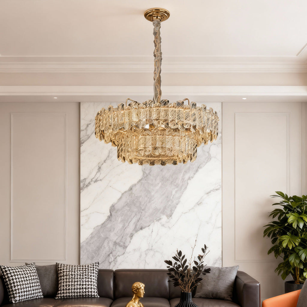 Luxury Nordic Crystal Chandelier - Carbon Steel Ceiling Light