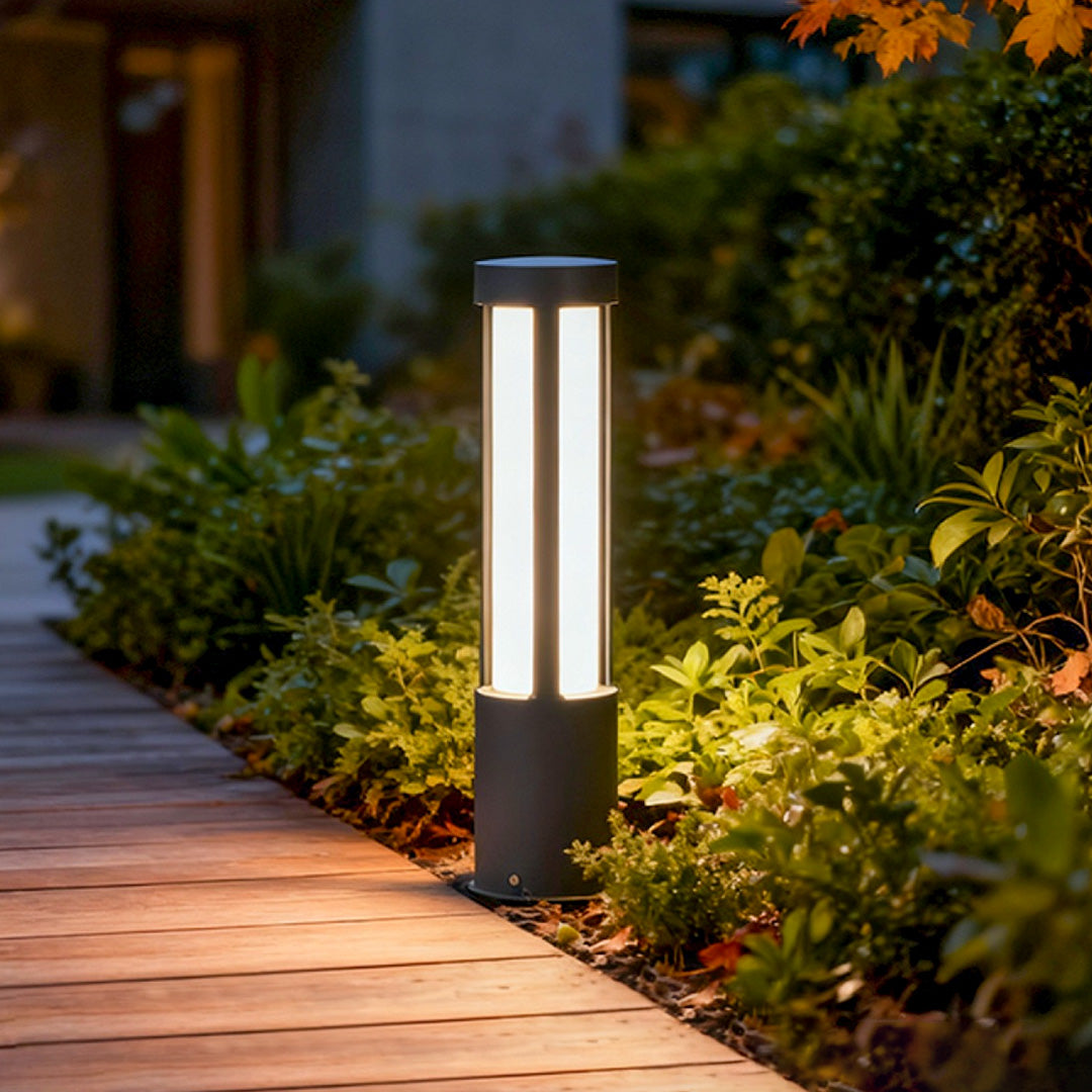 Modern Cylindrical LED Bollard Lights for Residential Landscaping