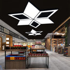 Contemporary Black LED Multi-Diamond Chandelier Ceiling Light