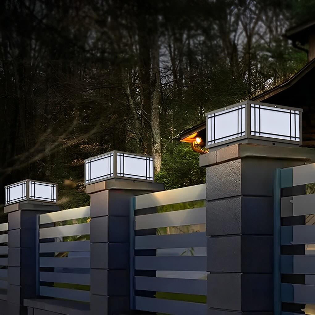 Waterproof Vintage Square Pillar LED Light