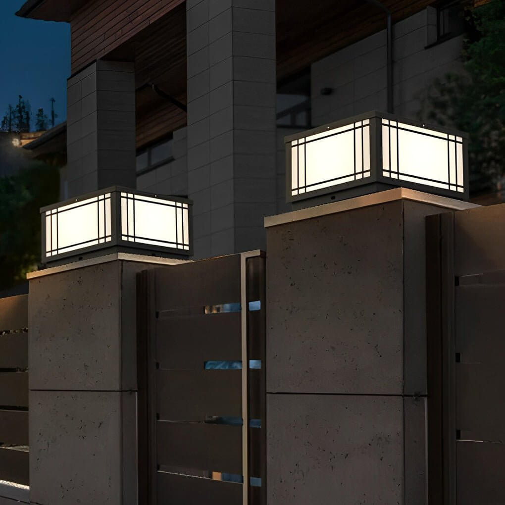 Waterproof Vintage Square Pillar LED Light