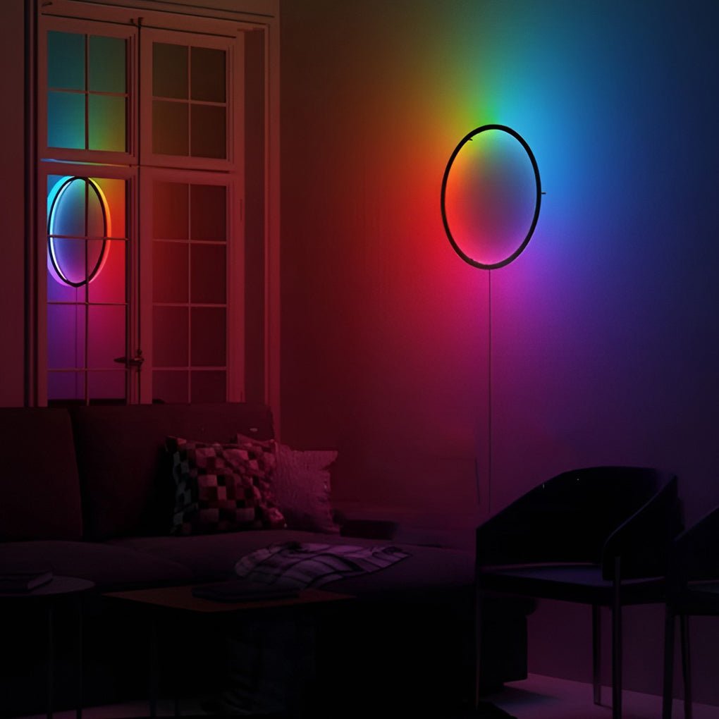 Modern Black RGB LED Ring Well Light - Stylish Decorative Fixture