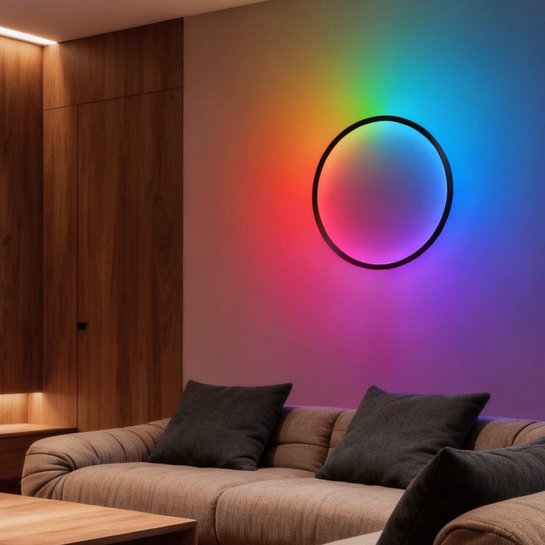 Modern Black RGB LED Ring Well Light - Stylish Decorative Fixture