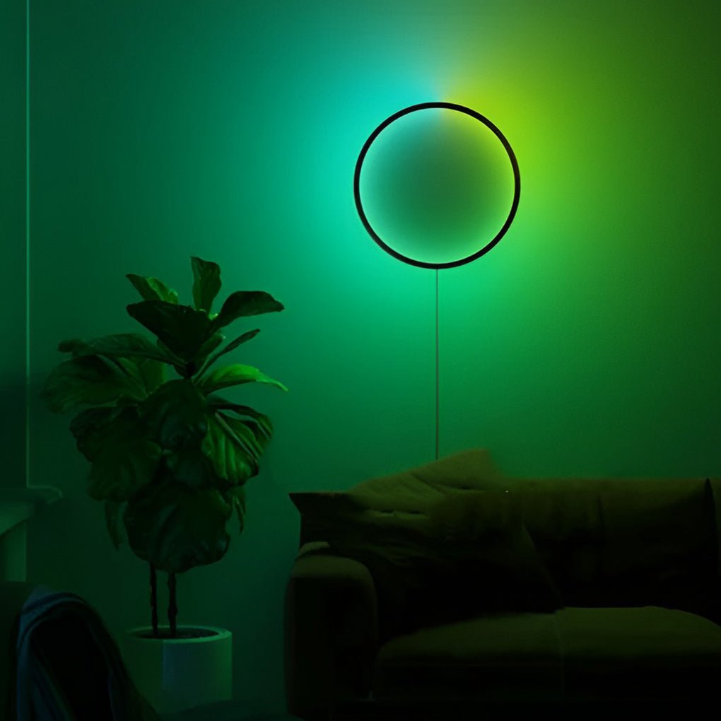 Modern Black RGB LED Ring Well Light - Stylish Decorative Fixture