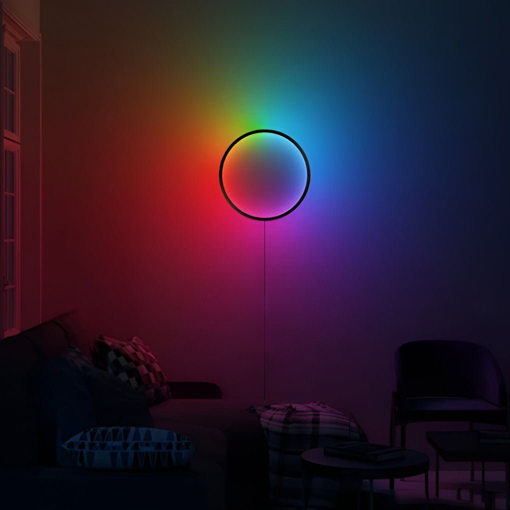 Modern Black RGB LED Ring Well Light - Stylish Decorative Fixture