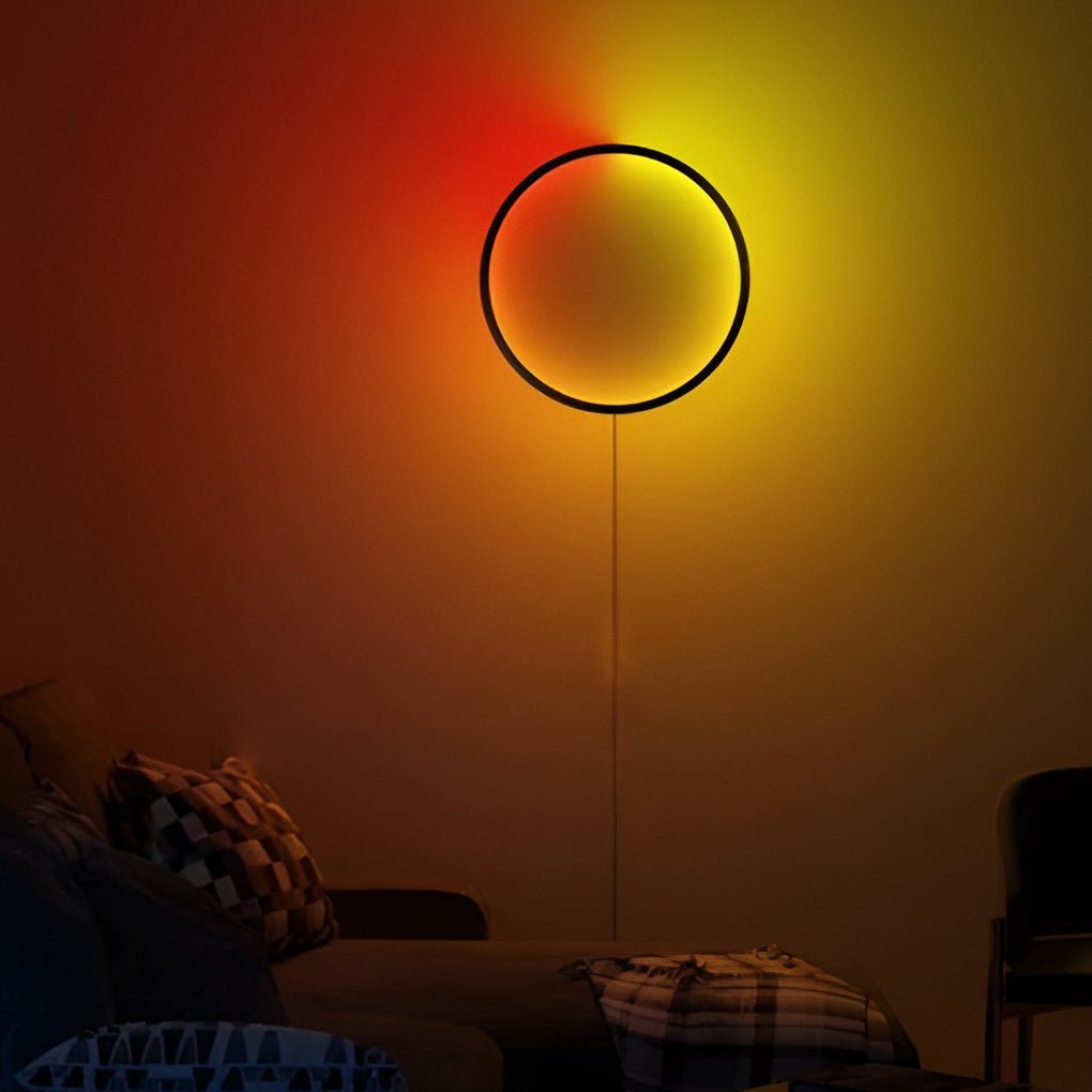 Modern Black RGB LED Ring Well Light - Stylish Decorative Fixture
