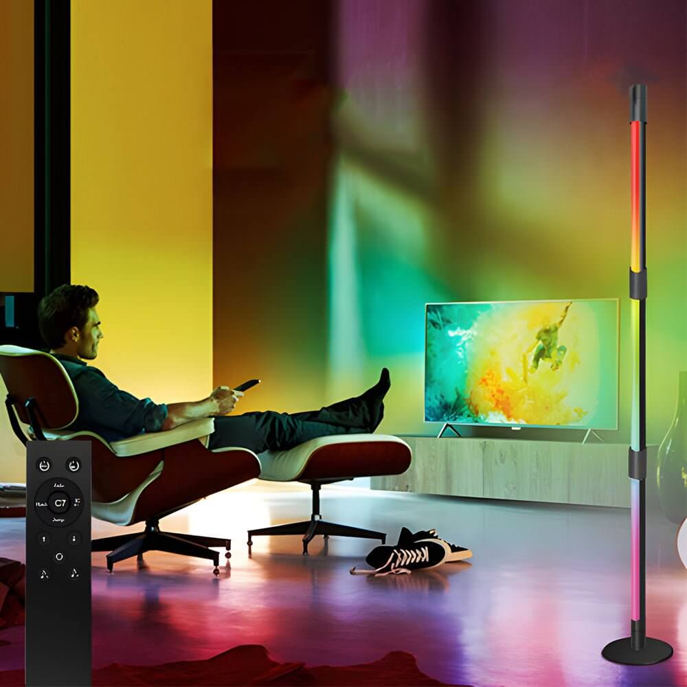 Premium RGB Rotating Floor Lamp with Remote Control and Spotlight
