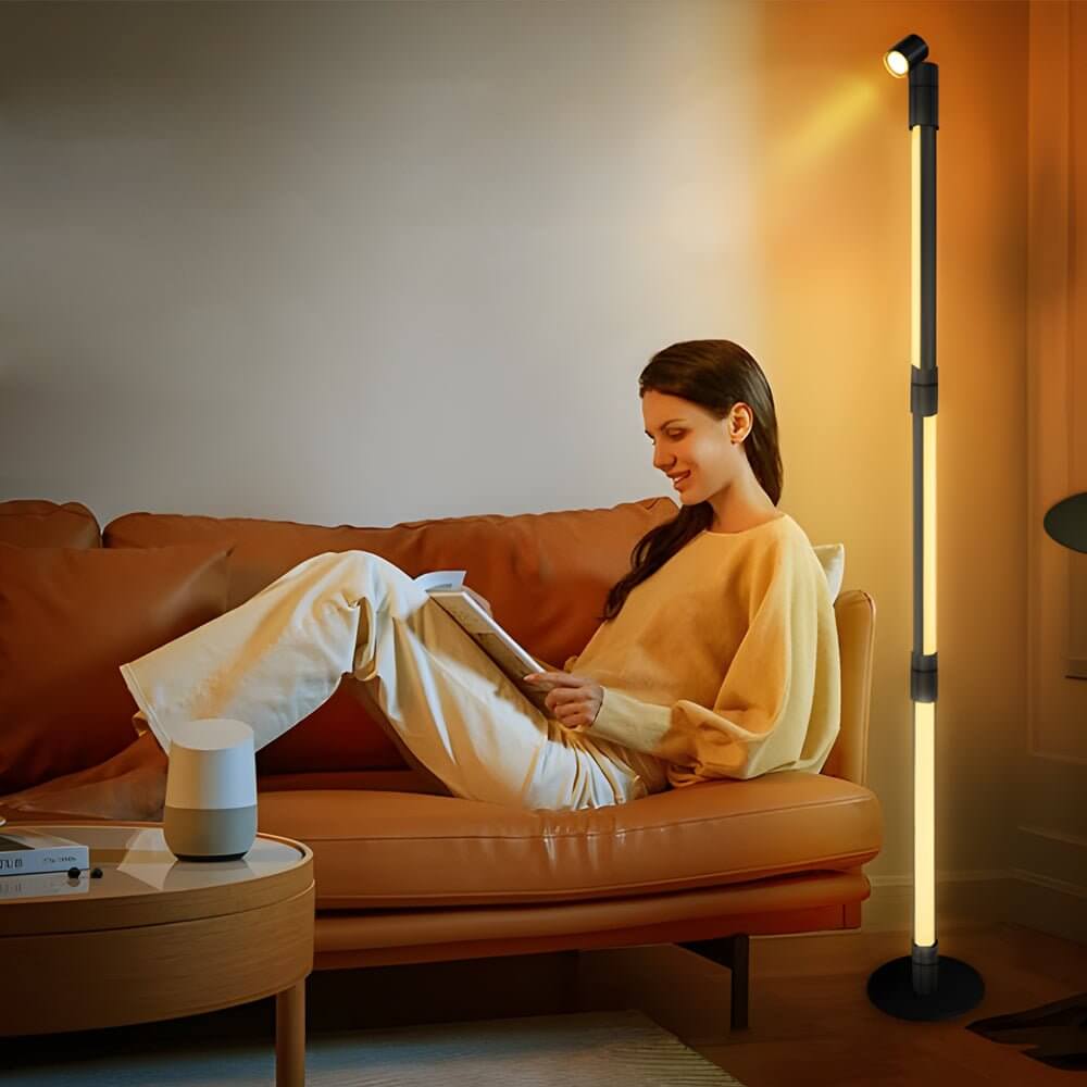 Premium RGB Rotating Floor Lamp with Remote Control and Spotlight