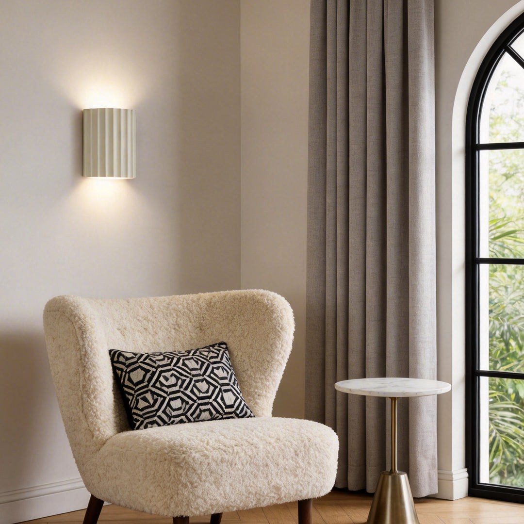 Nordic Ribbed Wall Sconces - Up and Down LED Lighting