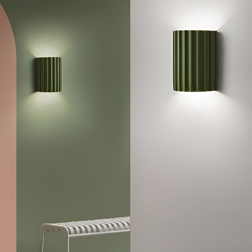 Nordic Ribbed Wall Sconces - Up and Down LED Lighting