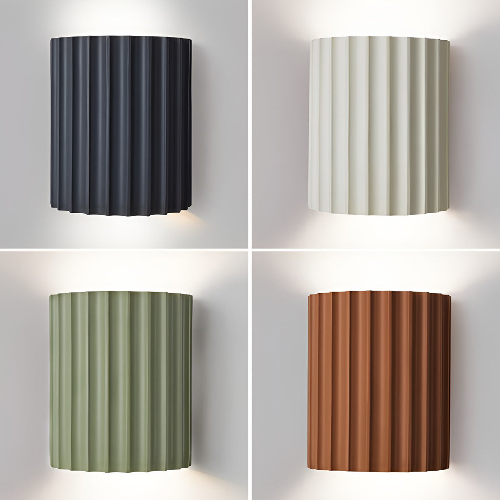 Nordic Ribbed Wall Sconces - Up and Down LED Lighting