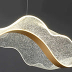 Modern LED Ribbon Pendant Light - Wave Design Ceiling Fixture