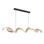 Modern LED Ribbon Pendant Light - Wave Design Ceiling Fixture