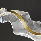 Modern LED Ribbon Pendant Light - Wave Design Ceiling Fixture