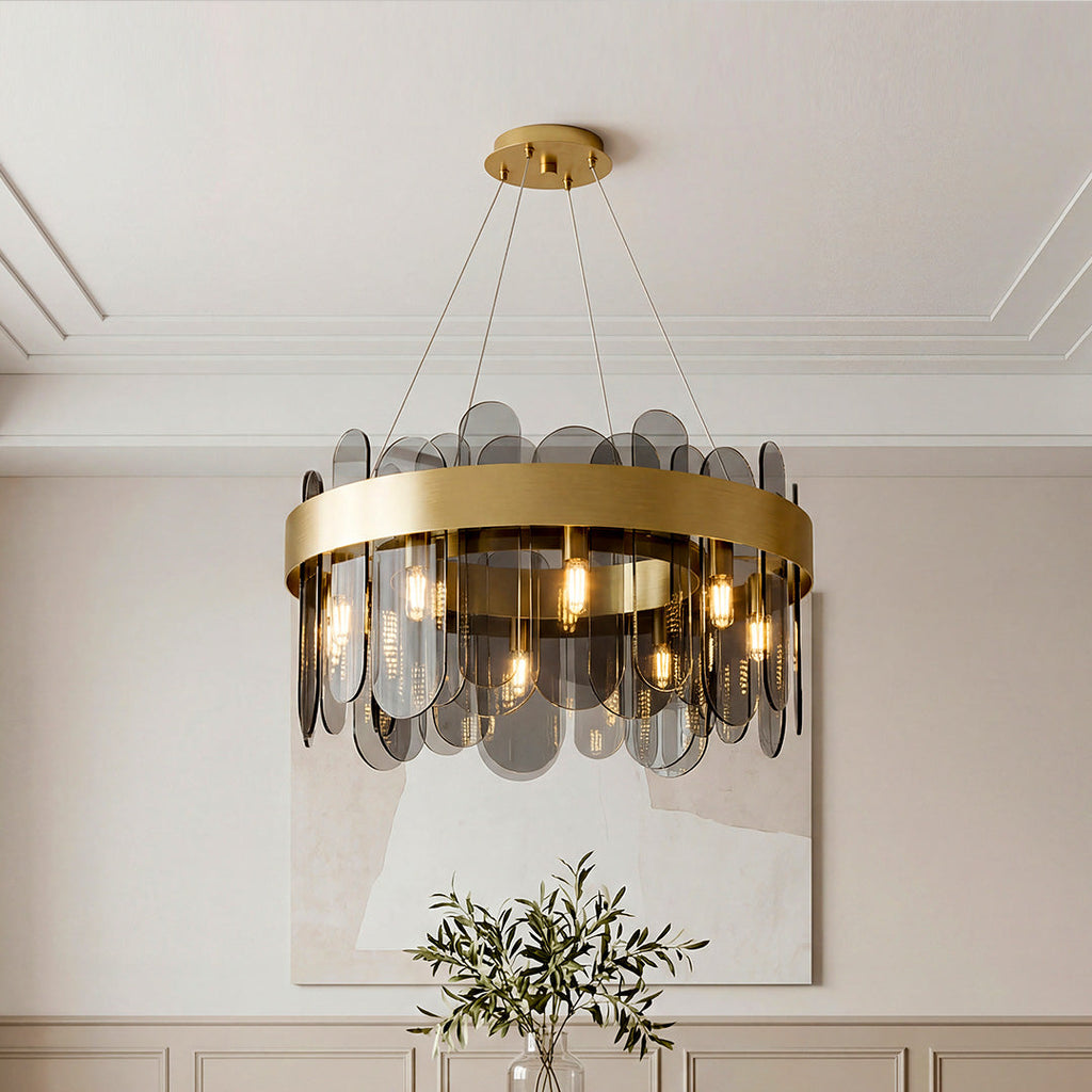 Luxury Glass Ceiling Chandelier - Modern Traditional Design