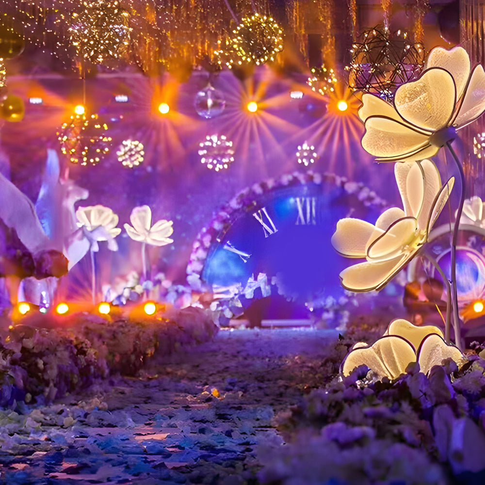 Modern Acrylic Flower Floor Lamp with LED Ambient Lighting