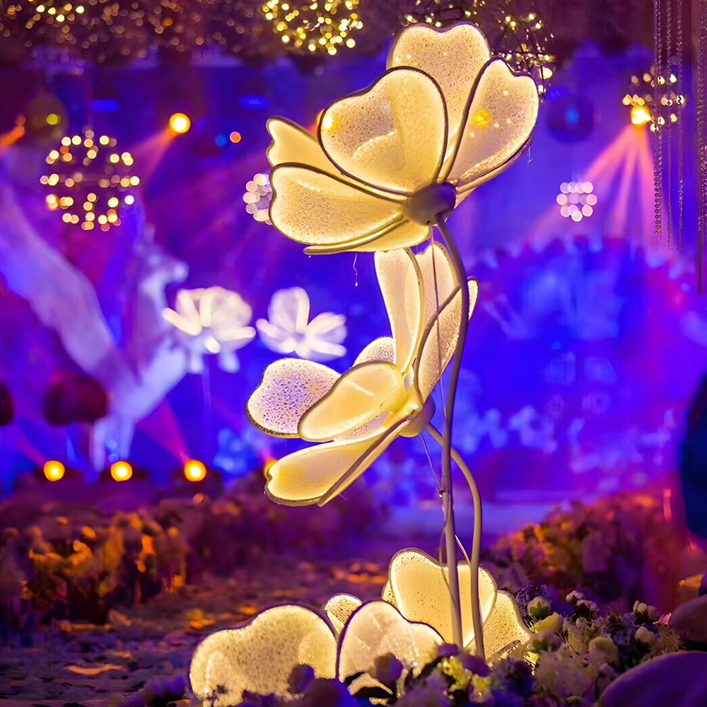 Modern Acrylic Flower Floor Lamp with LED Ambient Lighting