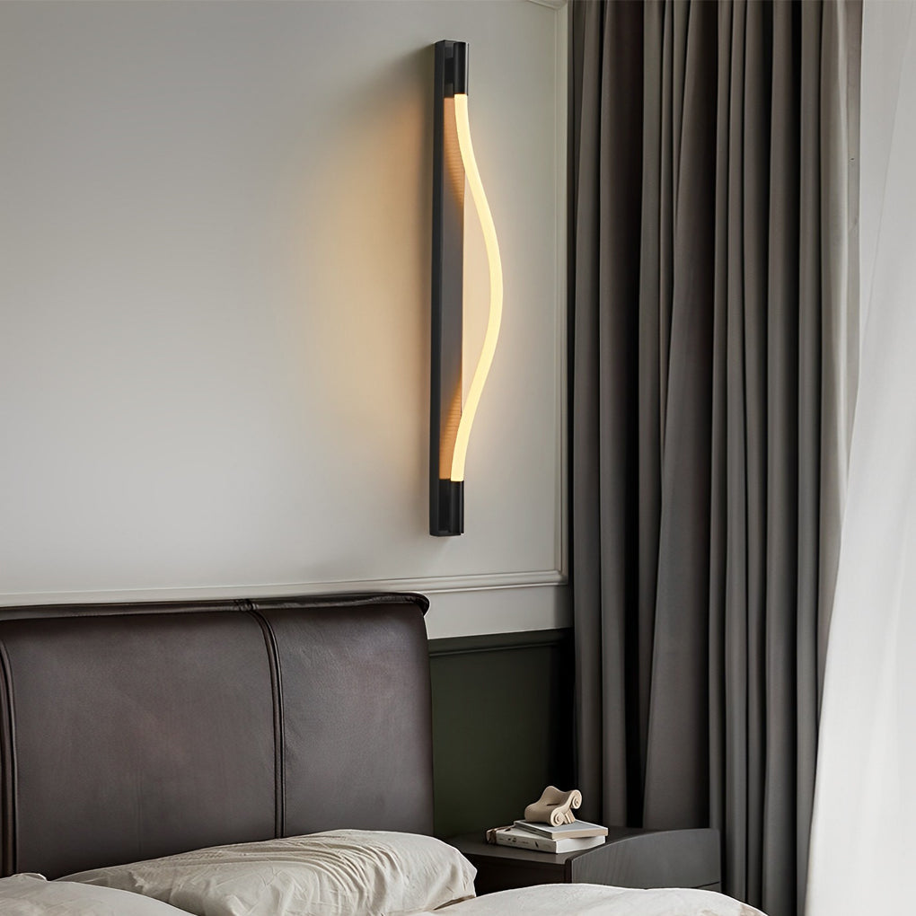 Minimalist LED Rope Wall Sconce - Flexible Metal Light Fixture