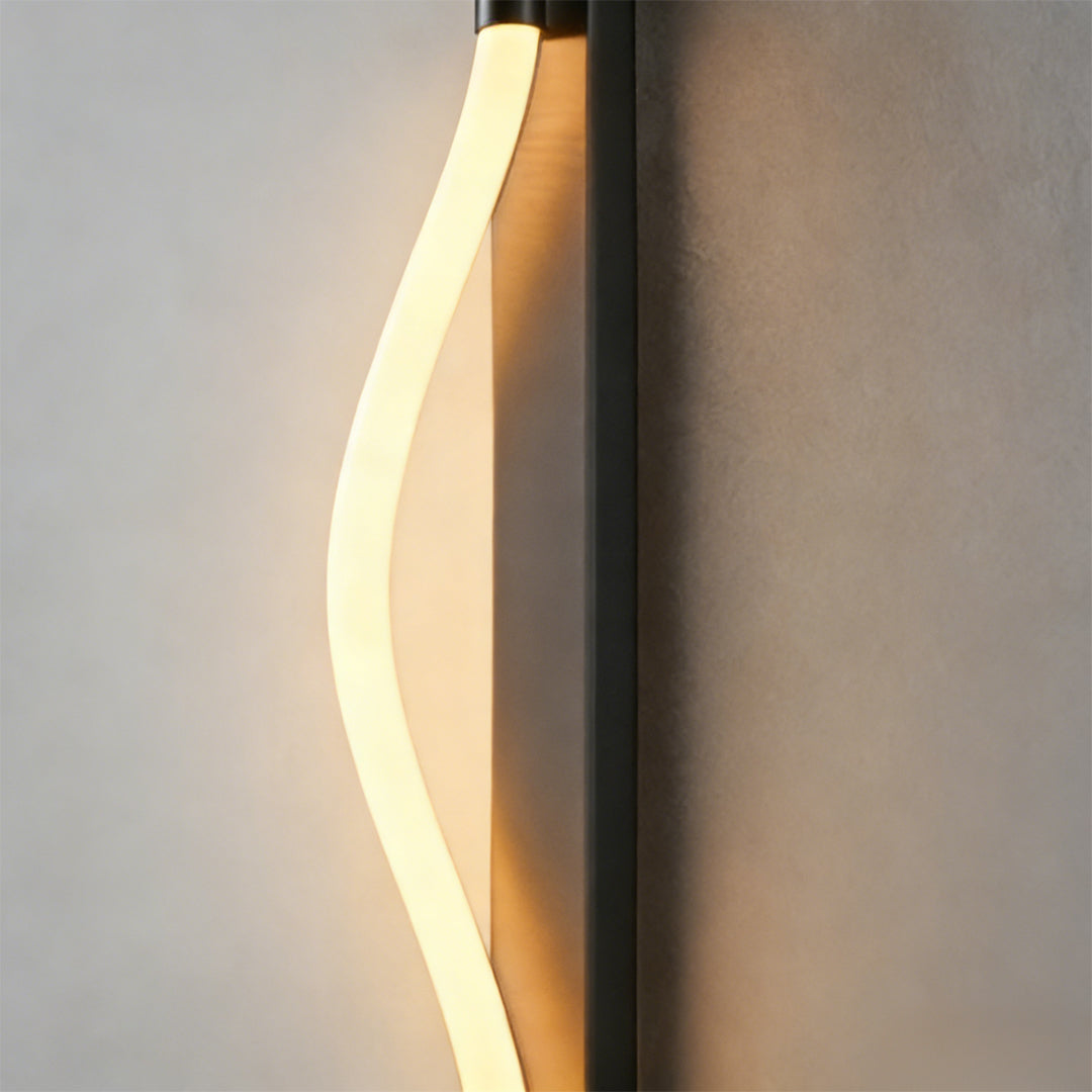 Minimalist LED Rope Wall Sconce - Flexible Metal Light Fixture