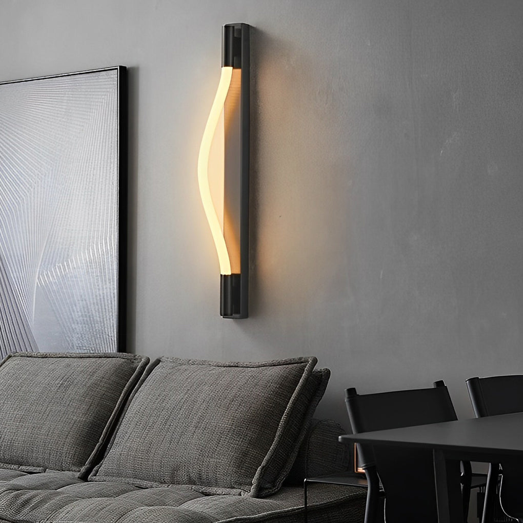 Minimalist LED Rope Wall Sconce - Flexible Metal Light Fixture