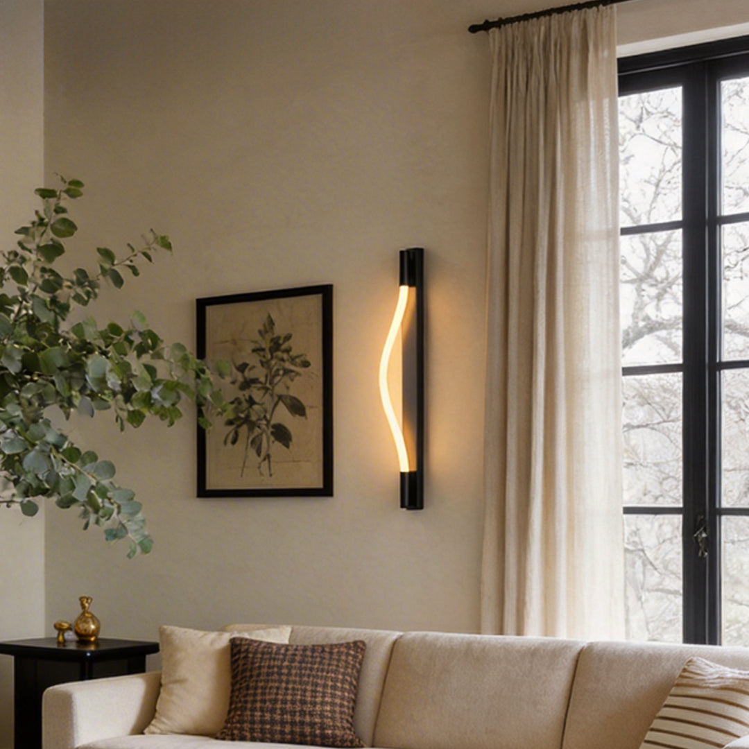 Minimalist LED Rope Wall Sconce - Flexible Metal Light Fixture