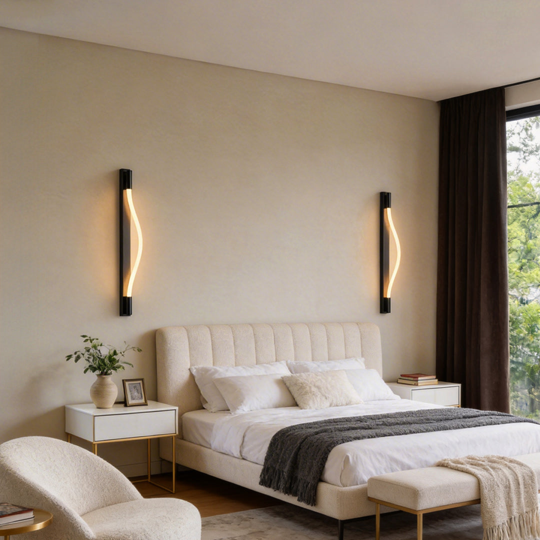 Minimalist LED Rope Wall Sconce - Flexible Metal Light Fixture