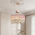 Luxury Crystal Glass Fringe Chandelier - Elegant Ceiling Light