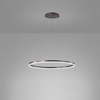 Modern Black LED Ring Chandelier - Aluminum Ceiling Light