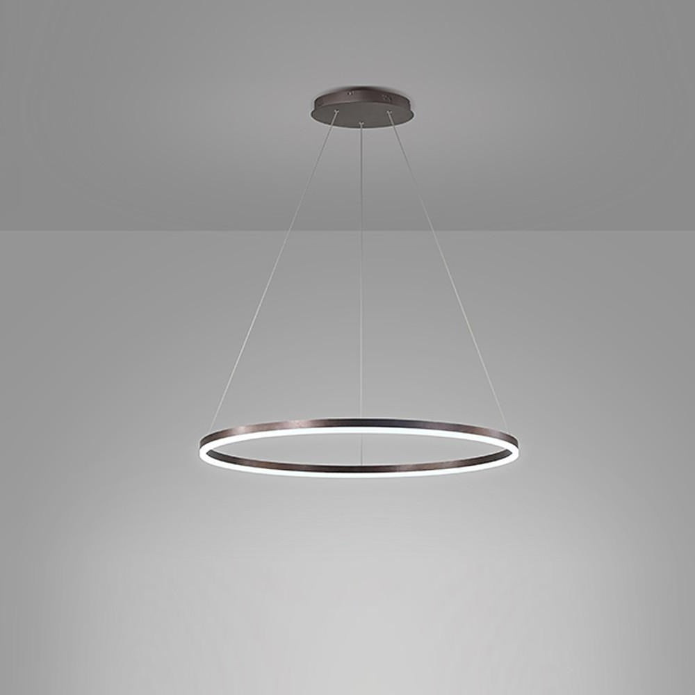 Modern Black LED Ring Chandelier - Aluminum Ceiling Light