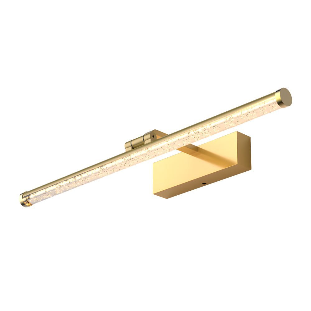 Modern Dimmable LED Bathroom Vanity Light with Rotatable Seeded Acrylic Shade