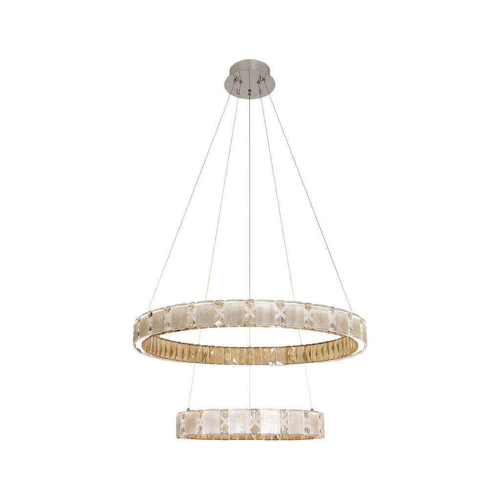Italian Luxury Crystal Chrome Chandelier Ceiling Light