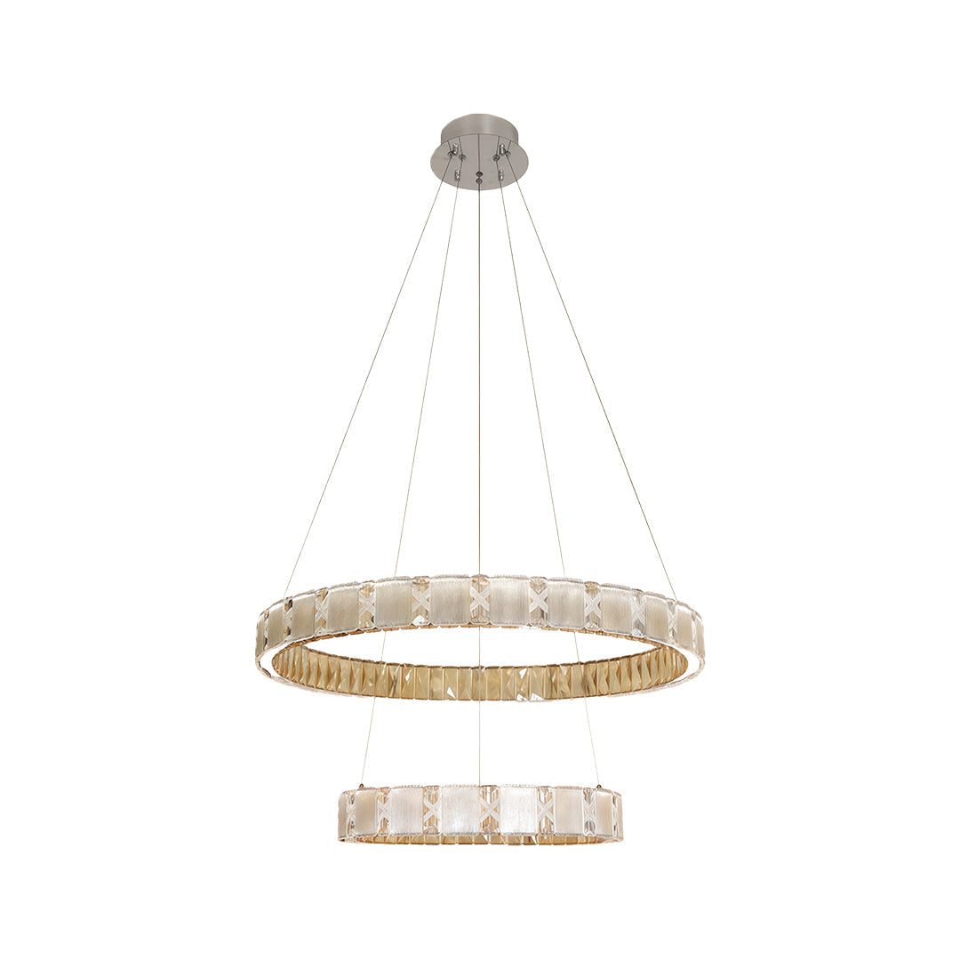 Italian Luxury Crystal Chrome Chandelier Ceiling Light