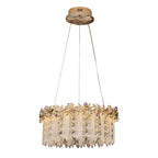 Gold Crystal Chandelier - French Minimalist Ceiling Light