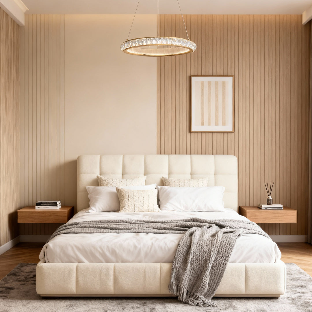 Elegant Round Gold Crystal LED Chandelier for Ceiling