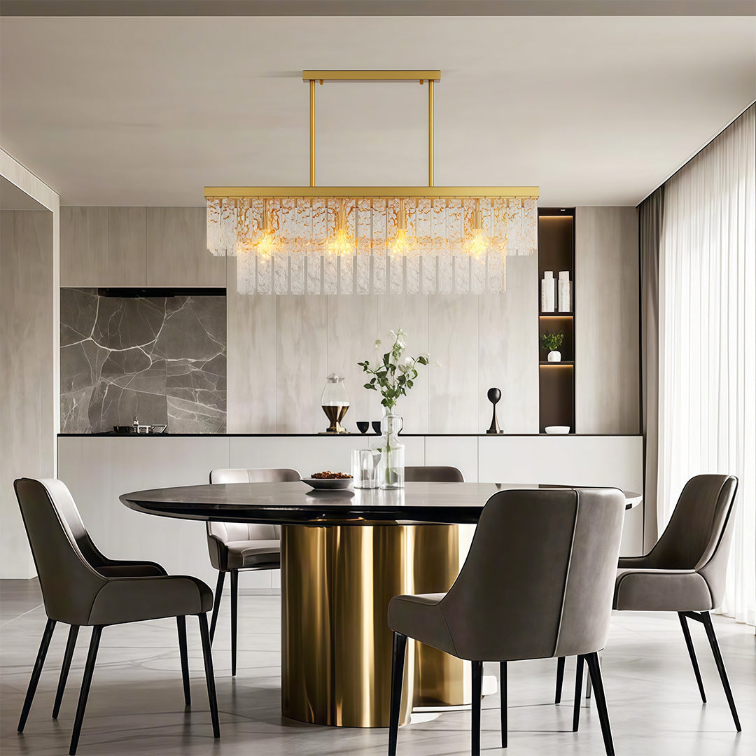 Minimalist Full-Copper Chandelier - Luxury Ceiling Light