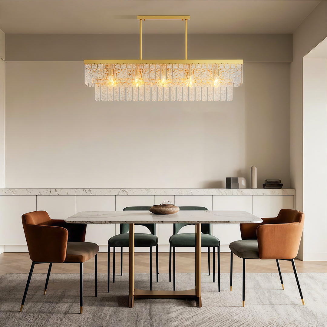 Minimalist Full-Copper Chandelier - Luxury Ceiling Light