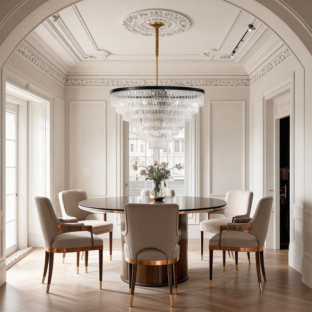 Minimalist Full-Copper Chandelier - Luxury Ceiling Light