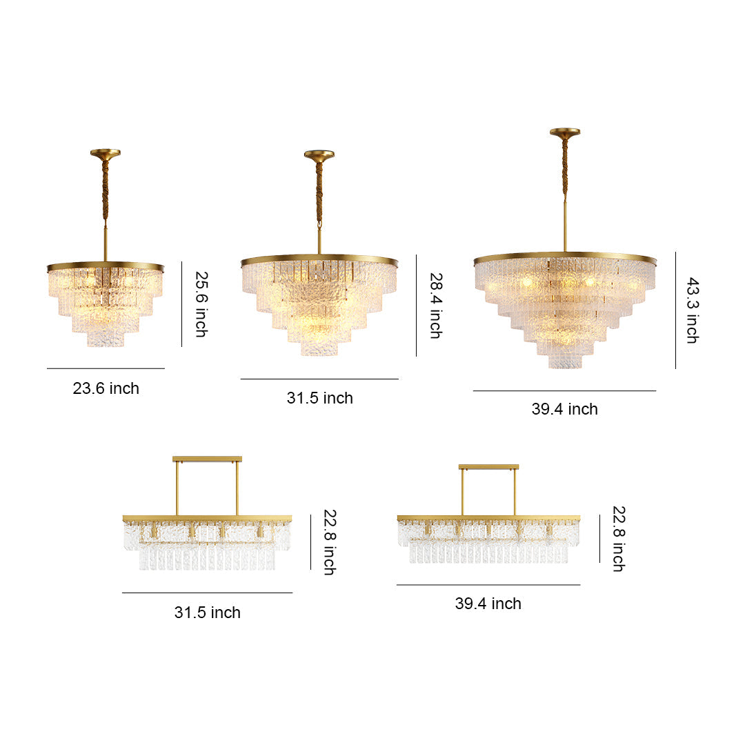 Minimalist Full-Copper Chandelier - Luxury Ceiling Light