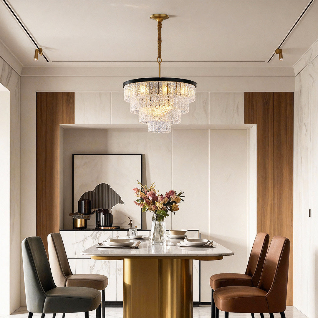Minimalist Full-Copper Chandelier - Luxury Ceiling Light