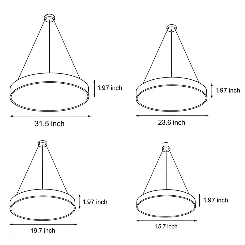 Minimalist Round Metal Pendant Ceiling Light